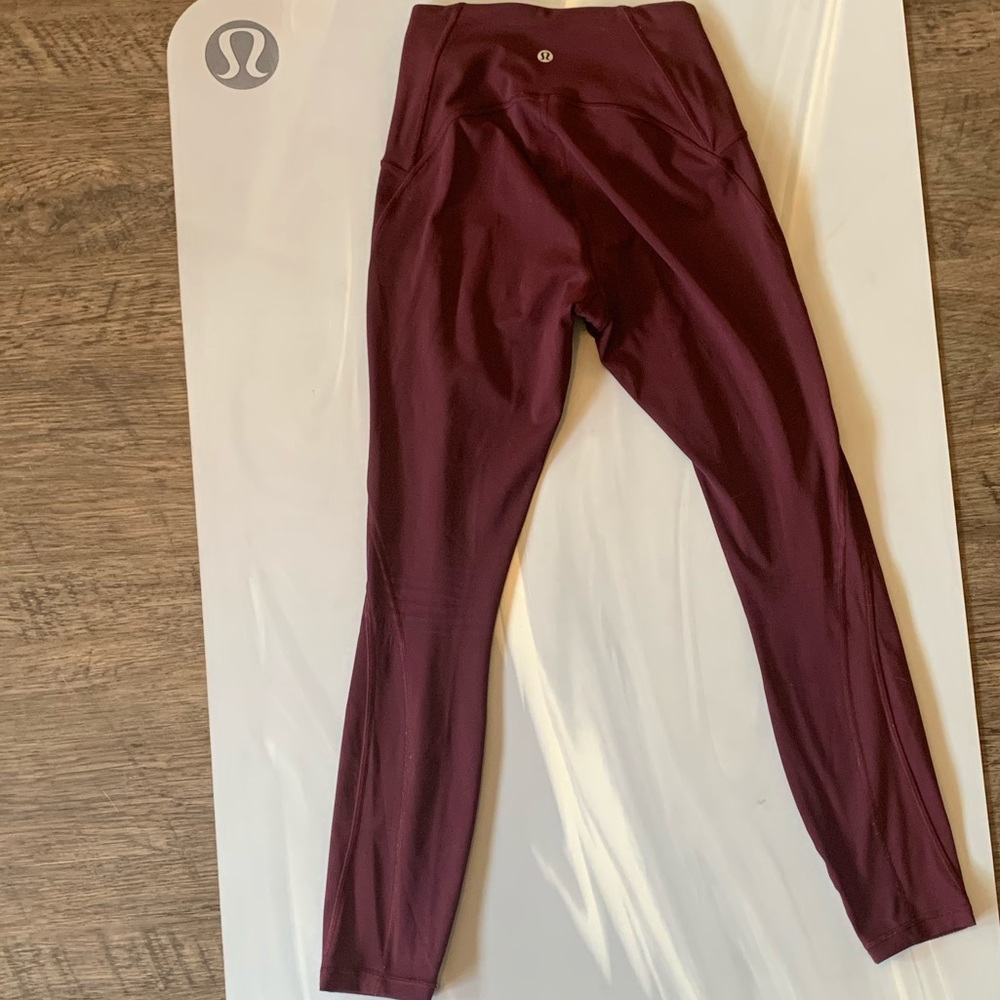 Lululemon Athletica Train Times Deep Rouge Leggings - Picture 5 of 5